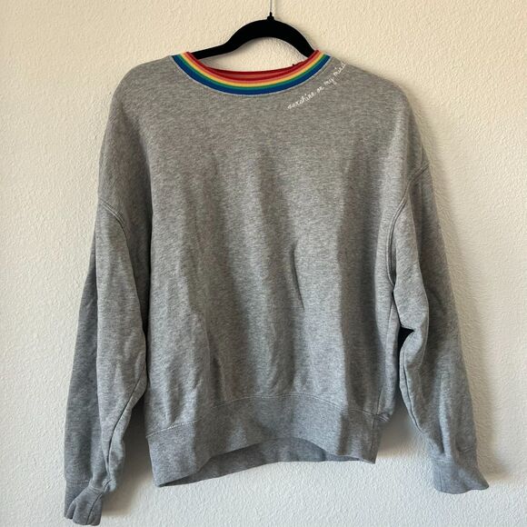 Spiritual Gangster Sweatshirt Gray SM "Sunshine on my Mind" Embroidered Retro - Picture 1 of 6